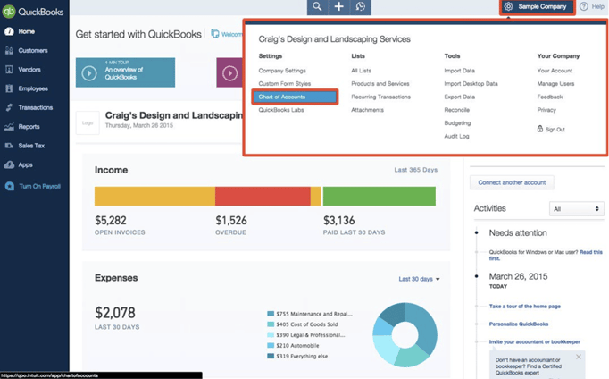 QuickBooks expense report for business owners