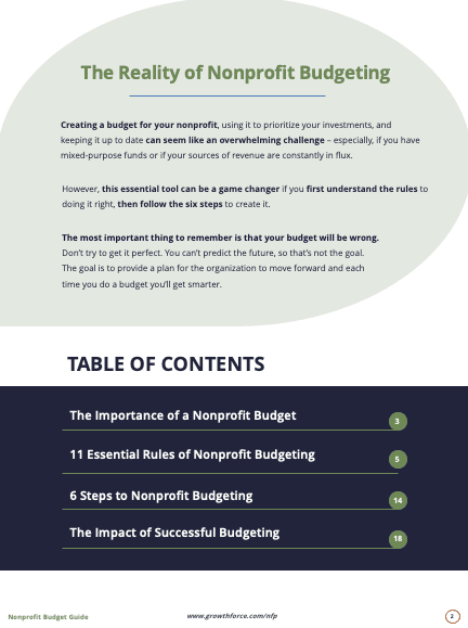 Nonprofit Budget Guide Page 2